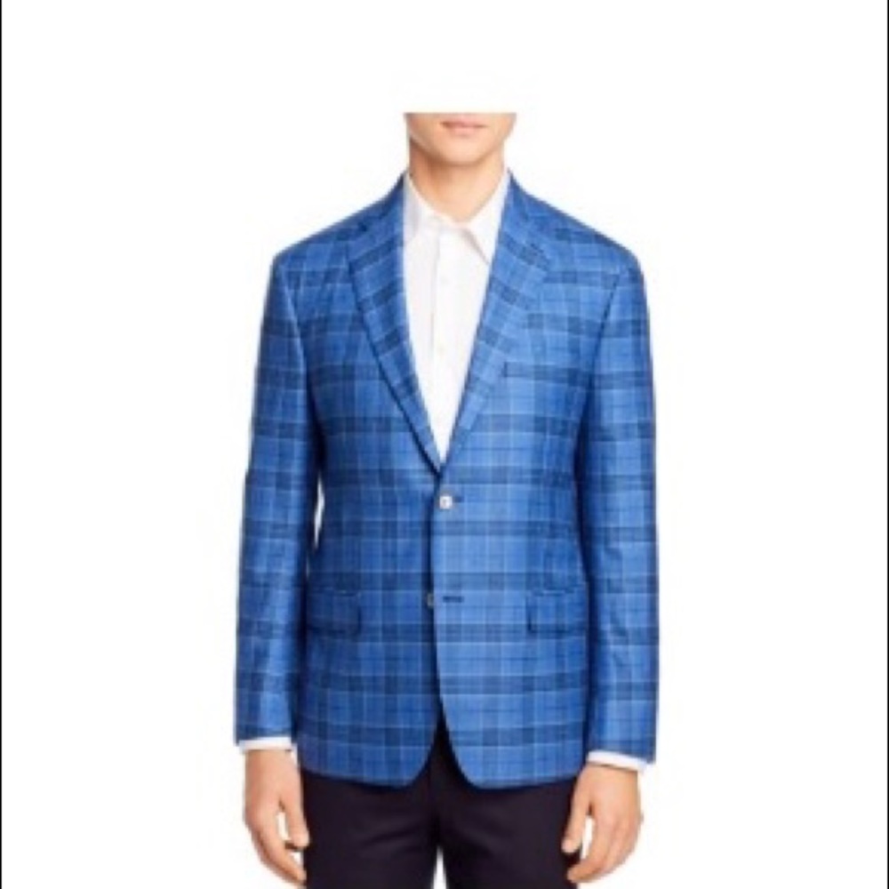 NWT Robert Graham Plaid Classic Fit Sportcoat blue and green